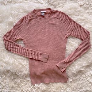 H&M Soft Pink Fine Knit Sweater, size XS